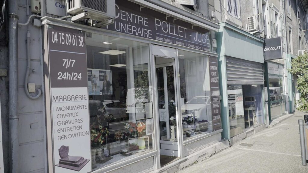 devanture boutique Pollet Juge