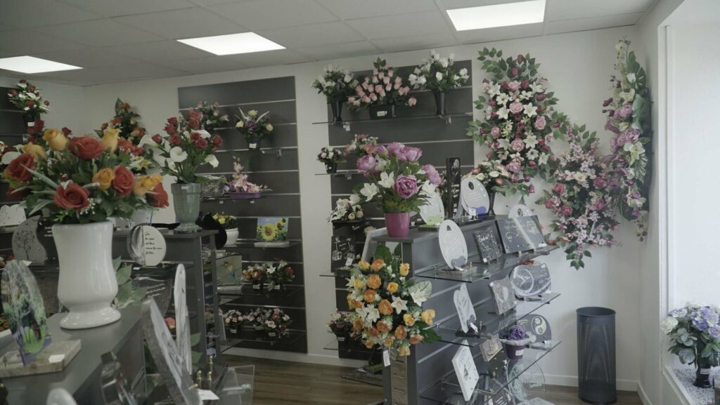 produits au magasin funeraire