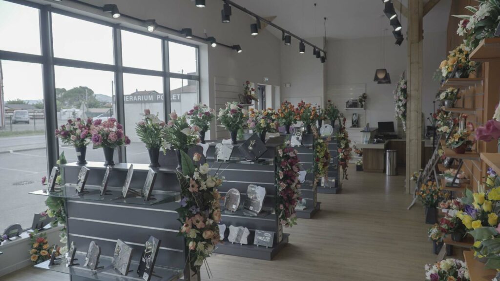 produits au magasin funeraire